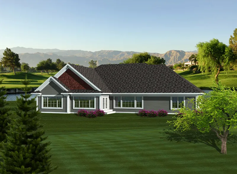 Ranch House Plan Rear Photo 01 - Martin Pines Ranch Home 051D-0749 - Shop House Plans and More