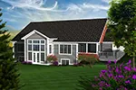 Country House Plan Rear Photo 01 - Cainelle Craftsman Ranch Home 051D-0750 - Search House Plans and More