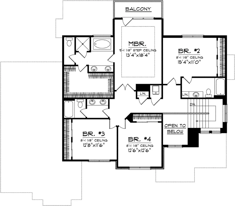 European House Plan Second Floor - Fredo European Home 051D-0751 - Search House Plans and More
