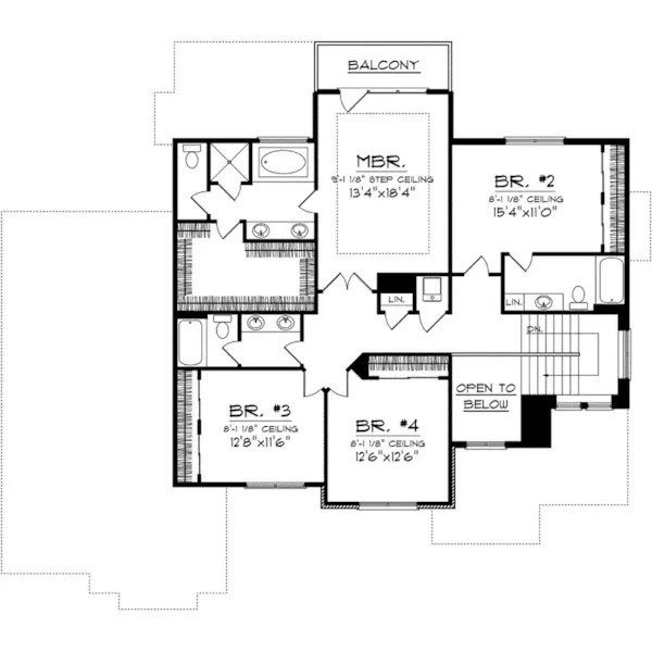 European House Plan Second Floor - Fredo European Home 051D-0751 - Search House Plans and More