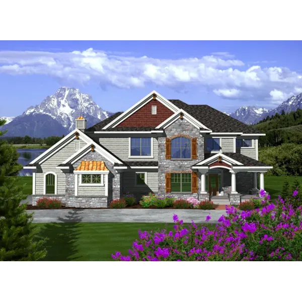 European House Plan Front of Home - Fredo European Home 051D-0751 - Search House Plans and More