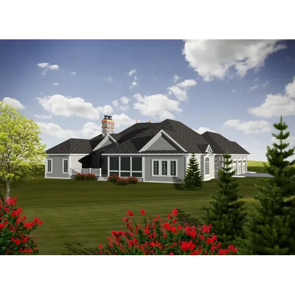 Country French House Plan Rear Photo 01 - Emma Hill European Home 051D-0752 - Search House Plans and More