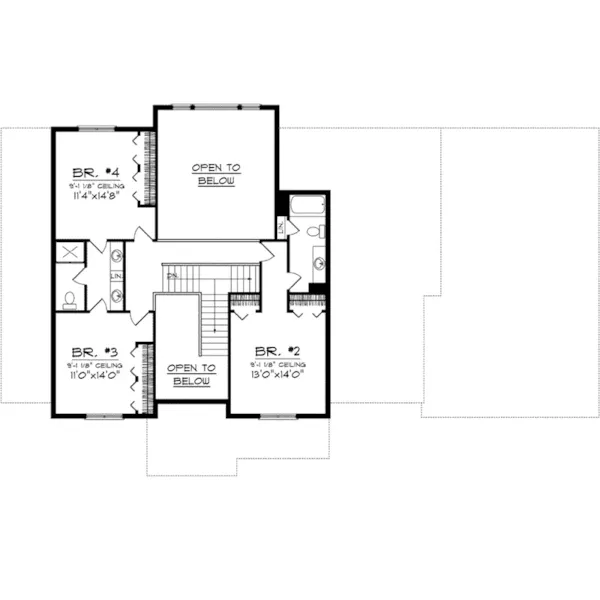 Prairie House Plan Second Floor - Pimlico Cove Prairie Home 051D-0753 - Shop House Plans and More