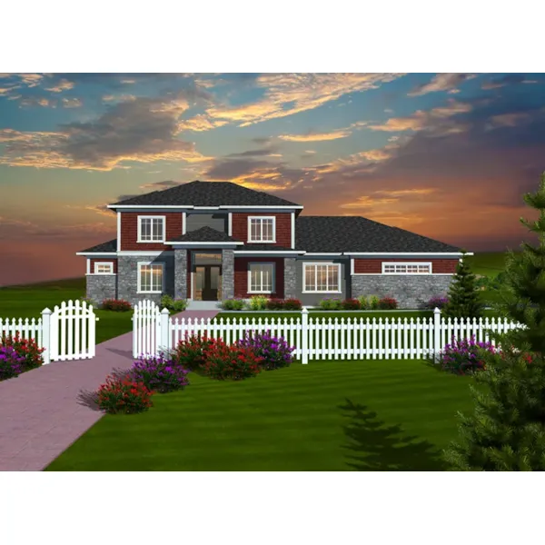 Prairie House Plan Front of Home - Pimlico Cove Prairie Home 051D-0753 - Shop House Plans and More