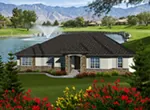 Southwestern House Plan Front of Home - Elwyn Park Sunbelt Home 051D-0754 - Search House Plans and More
