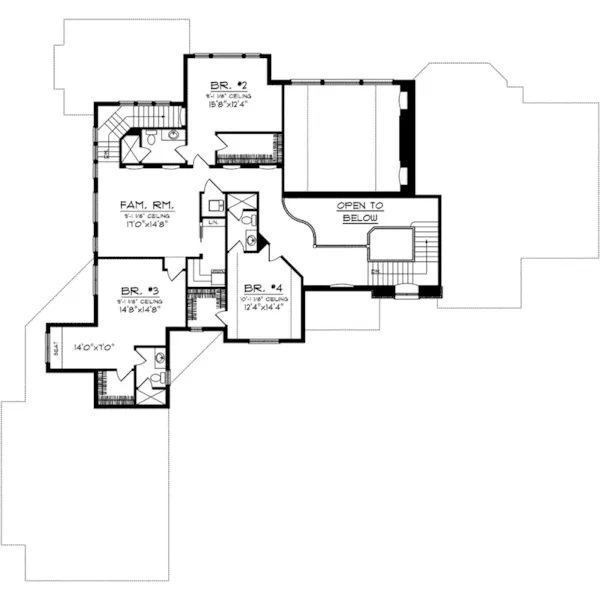 Country French House Plan Second Floor - Lorianne European Luxury Home 051D-0755 - Shop House Plans and More