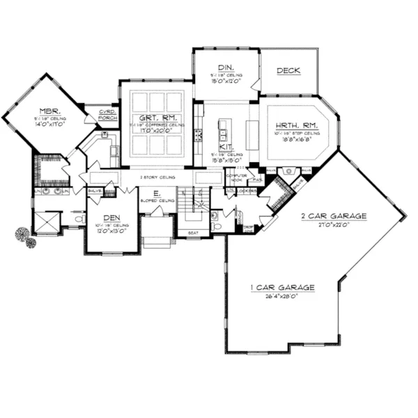 Neoclassical House Plan First Floor - Milo Park Craftsman Home 051D-0756 - Shop House Plans and More