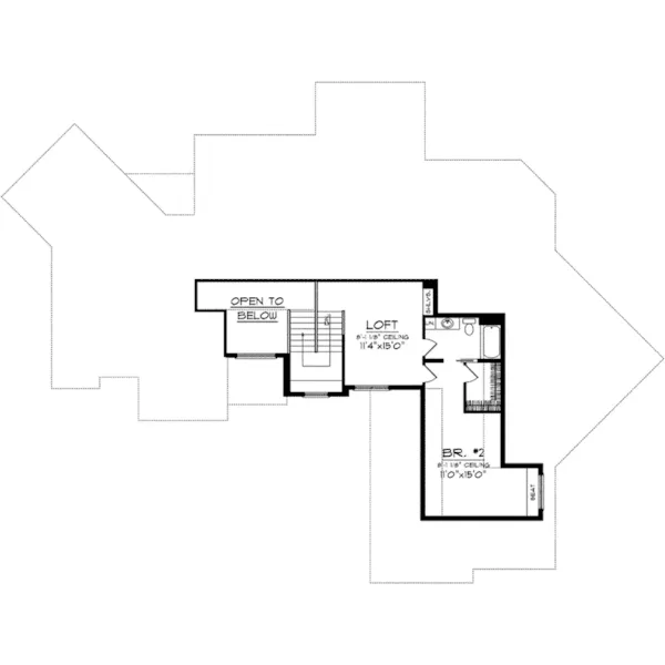 Neoclassical House Plan Second Floor - Milo Park Craftsman Home 051D-0756 - Shop House Plans and More