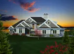 Rustic House Plan Front of Home - Milo Park Craftsman Home 051D-0756 - Shop House Plans and More