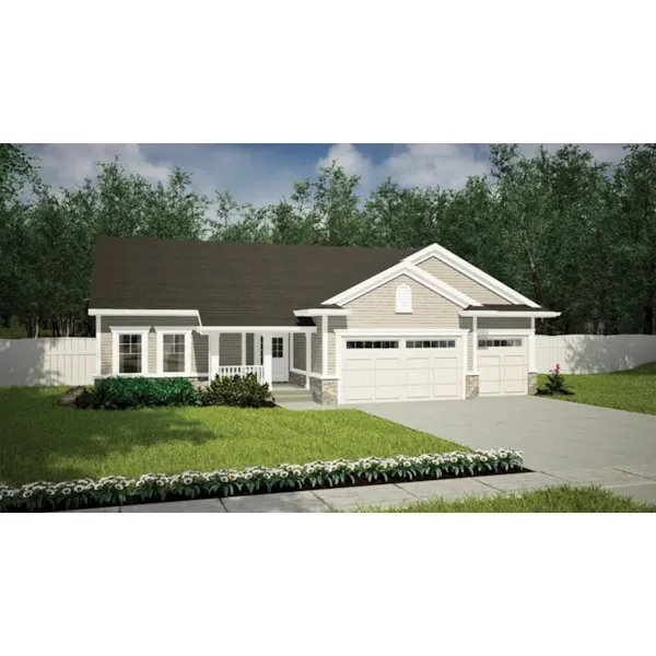 Traditional House Plan Front of Home - Torrell Craftsman Home 051D-0757 - Shop House Plans and More