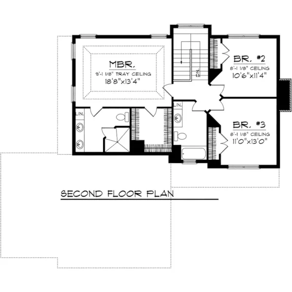 Country House Plan Second Floor - Gillis Craftsman Home 051D-0758 - Search House Plans and More