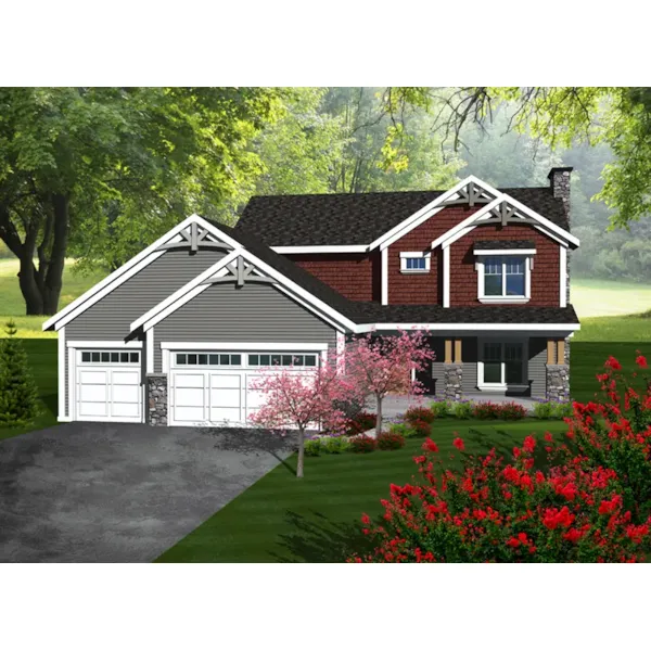 Country House Plan Front of Home - Gillis Craftsman Home 051D-0758 - Search House Plans and More