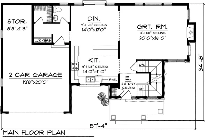 Arts & Crafts House Plan First Floor - Cannonberry Craftsman Home 051D-0759 - Search House Plans and More