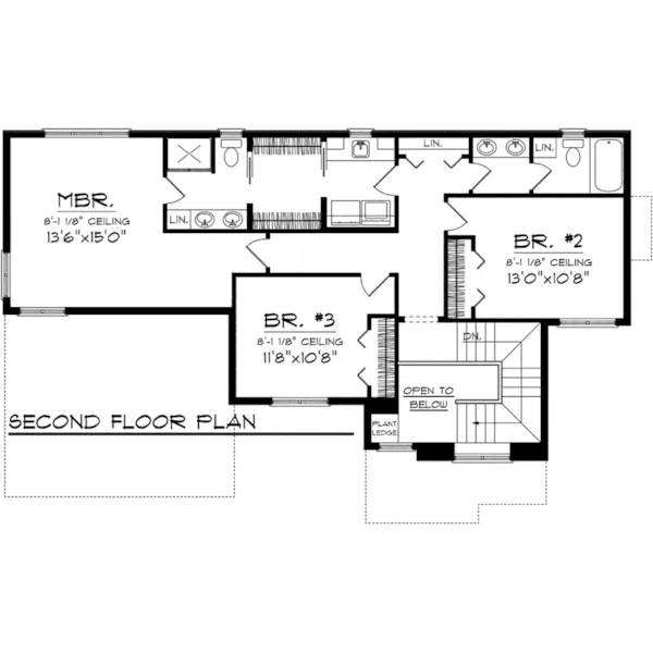 Craftsman House Plan Second Floor - Cannonberry Craftsman Home 051D-0759 - Search House Plans and More