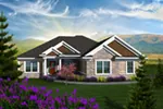 Ranch House Plan Front of Home - Flowerhill Craftsman Home 051D-0762 - Search House Plans and More