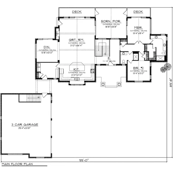 Shingle House Plan First Floor - Robyn Country Craftsman Home 051D-0763 - Shop House Plans and More