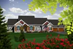 Rustic House Plan Front of Home - Patton Park Craftsman Home 051D-0766 - Shop House Plans and More