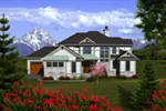Tudor House Plan Front of Home - Spence Tudor Craftsman Home 051D-0767 - Shop House Plans and More
