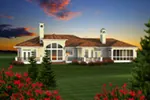 Adobe House Plans & Southwestern Home Design Rear Photo 01 - Tampa Florida Style Home 051D-0768 - Shop House Plans and More