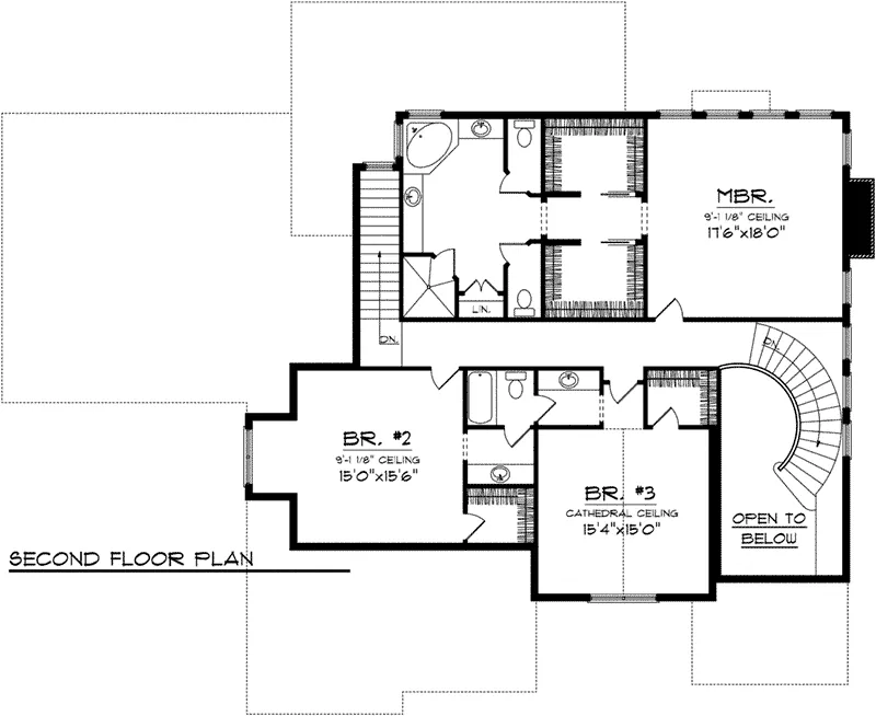 European House Plan Second Floor - Nora Brook Neoclassical Home 051D-0769 - Shop House Plans and More