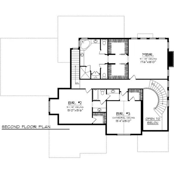 Traditional House Plan Second Floor - Nora Brook Neoclassical Home 051D-0769 - Shop House Plans and More