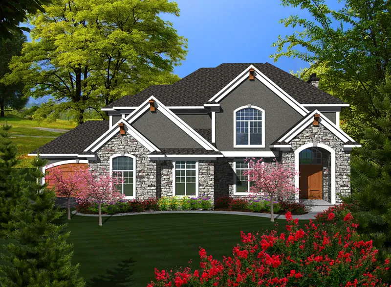 Country French House Plan Front of Home - Nora Brook Neoclassical Home 051D-0769 - Shop House Plans and More