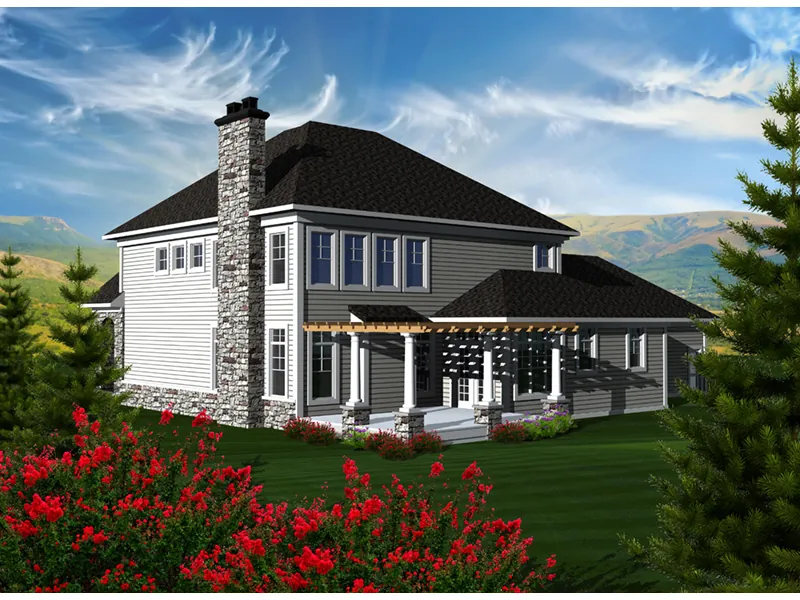Country French House Plan Rear Photo 01 - Nora Brook Neoclassical Home 051D-0769 - Shop House Plans and More