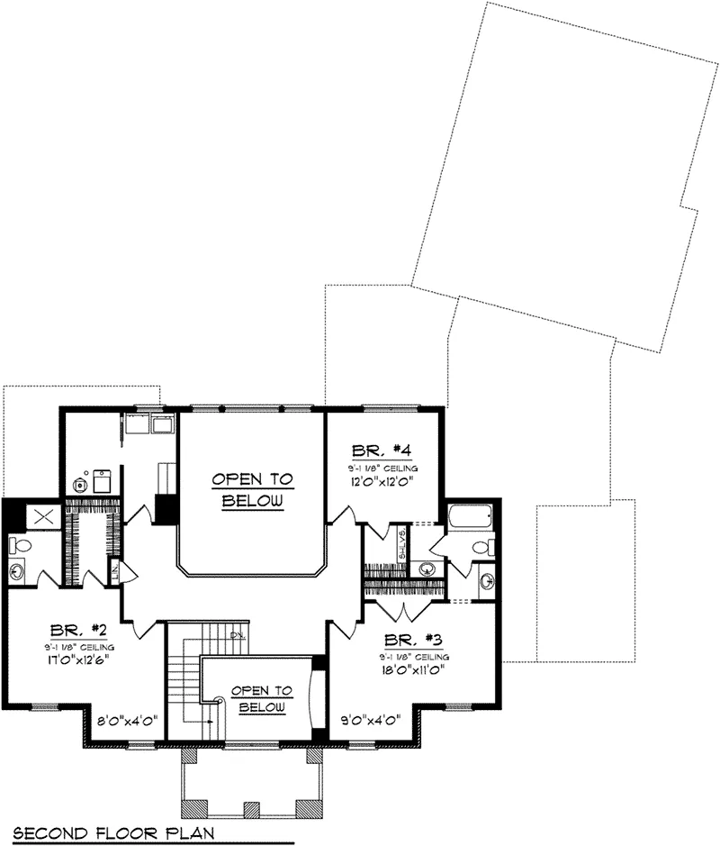 Georgian House Plan Second Floor - Gillian Georgian Style Home 051D-0770 - Search House Plans and More
