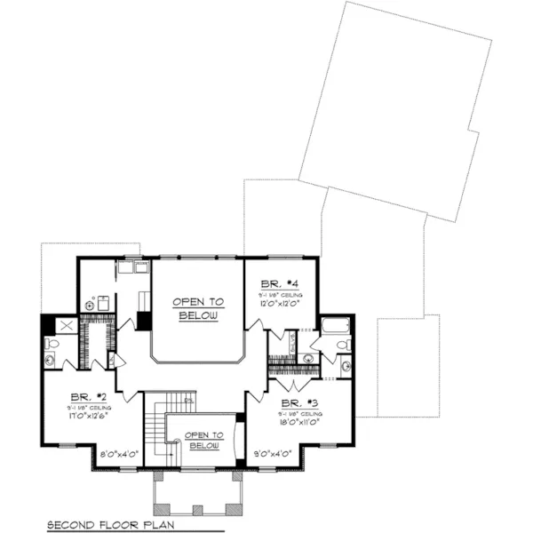 Southern Plantation House Plan Second Floor - Gillian Georgian Style Home 051D-0770 - Search House Plans and More