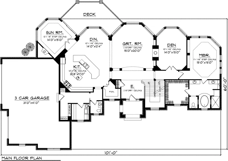 Luxury House Plan First Floor - Innswood Luxury Home 051D-0771 - Search House Plans and More