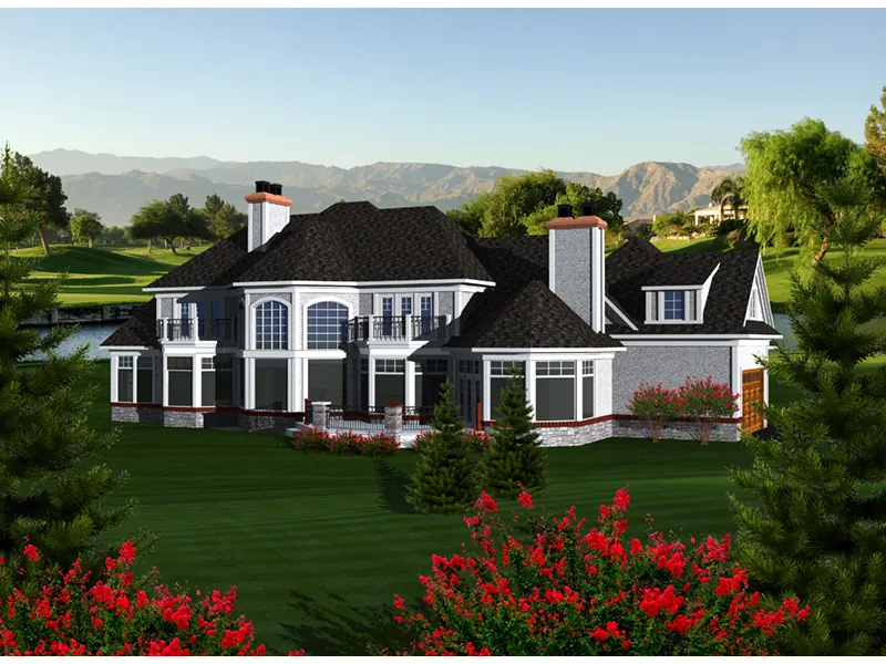 Traditional House Plan Rear Photo 01 - Innswood Luxury Home 051D-0771 - Search House Plans and More