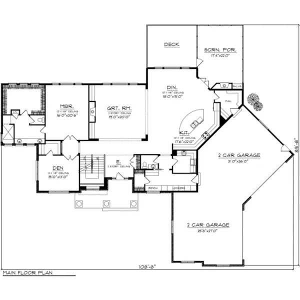 Arts & Crafts House Plan First Floor - Keagan Luxury Shingle Home 051D-0773 - Search House Plans and More