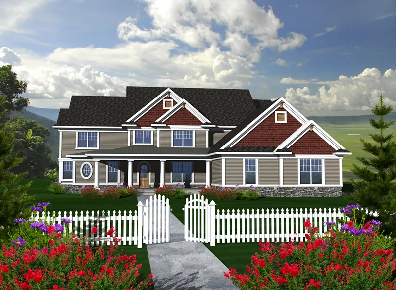Country House Plan Front of Home - Thomas Creek Luxury Home 051D-0774 - Shop House Plans and More