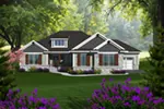 Shingle House Plan Front of Home - White Oak Lane Ranch Home 051D-0775 - Shop House Plans and More