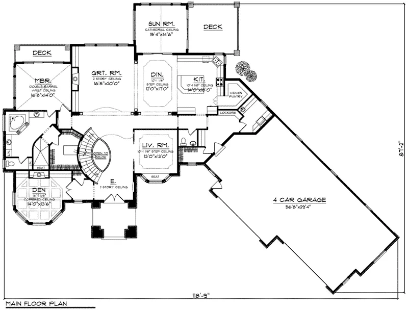 Luxury House Plan First Floor - Jourdain Luxury European Home 051D-0776 - Search House Plans and More