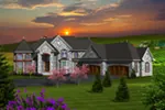 Luxury House Plan Front of Home - Jourdain Luxury European Home 051D-0776 - Search House Plans and More