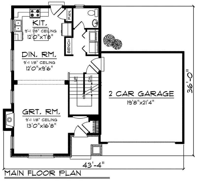 Country House Plan First Floor - Cassie Country Craftsman Home 051D-0779 - Search House Plans and More