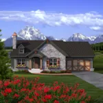 Rustic House Plan Front of Home - Kacy Cliff Rustic Country Home 051D-0781 - Search House Plans and More