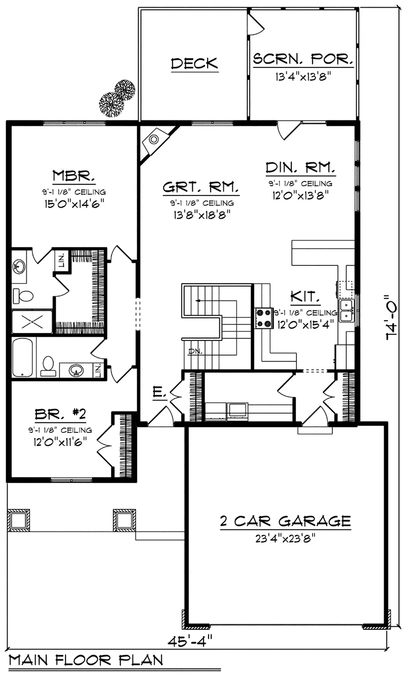 Craftsman House Plan First Floor - Wagner Country Craftsman Home 051D-0782 - Shop House Plans and More