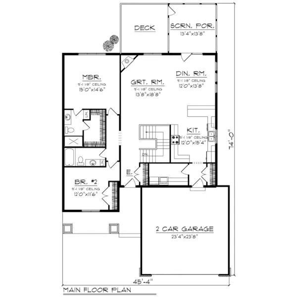 Bungalow House Plan First Floor - Wagner Country Craftsman Home 051D-0782 - Shop House Plans and More