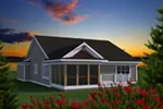 Traditional House Plan Rear Photo 01 - Wagner Country Craftsman Home 051D-0782 - Shop House Plans and More