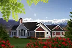 Arts & Crafts House Plan Rear Photo 01 - Tavern Creek European Home 051D-0784 - Shop House Plans and More