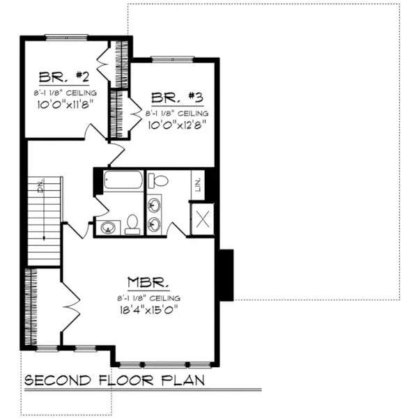 Rustic House Plan Second Floor - Dixie Valley Country Home 051D-0786 - Search House Plans and More