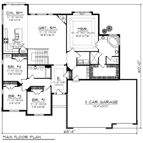 Traditional House Plan First Floor - Patti Creek Prairie Style Home 051D-0789 - Shop House Plans and More