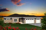 Modern House Plan Front of Home - Patti Creek Prairie Style Home 051D-0789 - Shop House Plans and More