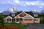 Arts & Crafts House Plan Front of House 051D-0790