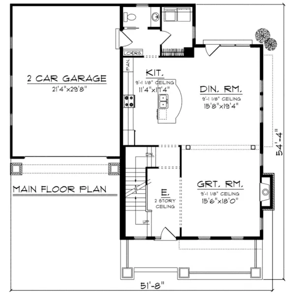 Farmhouse Plan First Floor - Howe Two-Story Country Home 051D-0791 - Search House Plans and More