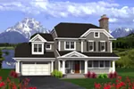 Traditional House Plan Front of Home - Howe Two-Story Country Home 051D-0791 - Search House Plans and More