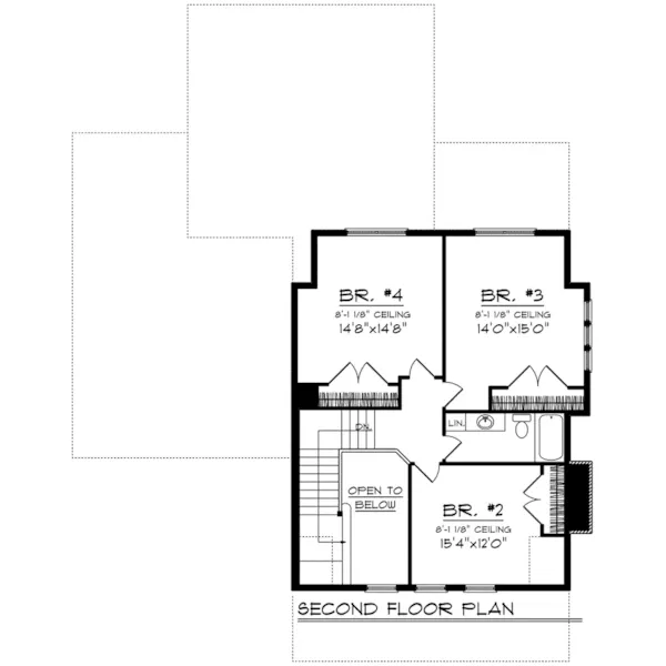 Farmhouse Plan Second Floor - Pinecrest Craftsman Farmhouse 051D-0792 - Shop House Plans and More