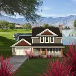 Farmhouse Plan Front of Home - Pinecrest Craftsman Farmhouse 051D-0792 - Shop House Plans and More